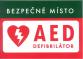 defibrilátor samolepka