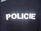 policie černý nápis