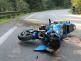 Motocykl po nárazu do svodidel - září 2011.jpg