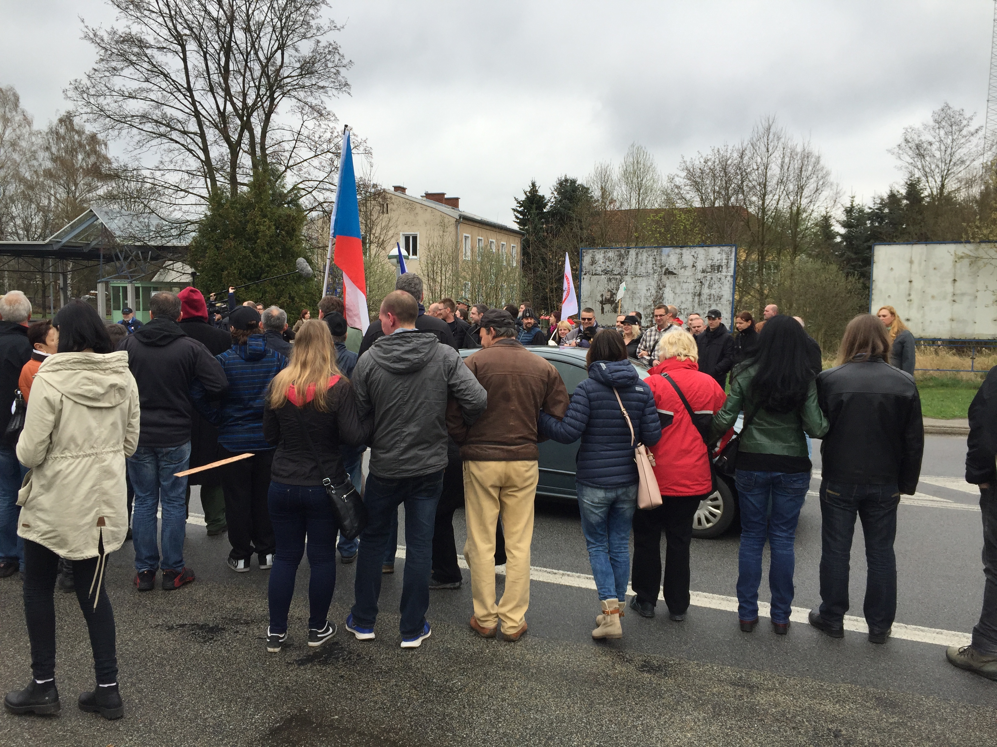 Č. Velenice symbolická blokáda