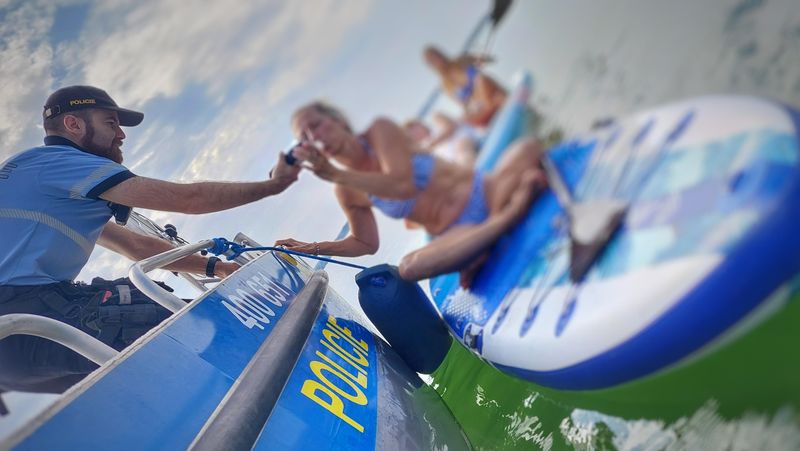 Bezpečně na vodě z paluby služebního člunu - VD Rozkoš - 20.8.2023