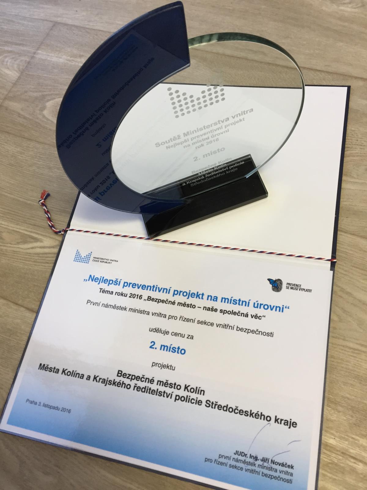 Cena " Nejlepší preventivní projekt na místní úrovni".jpg