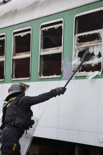 Cvičení krajské pořádkové jednotky