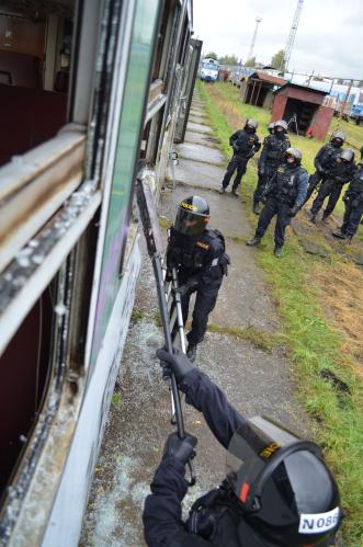 Cvičení krajské pořádkové jednotky