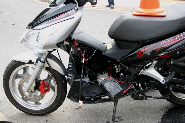 DN - Jeseník - poškození motocyklu