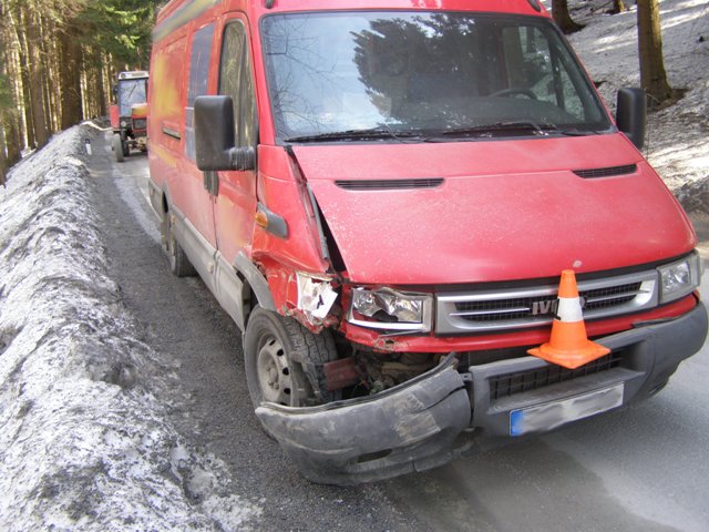 DN Rejvíz - poškození nákladního vozu