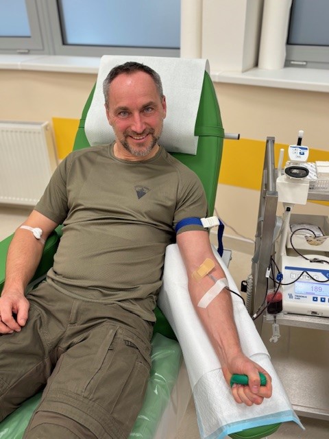 Darování krve - policisté ze  Speciální jednotky Temelín