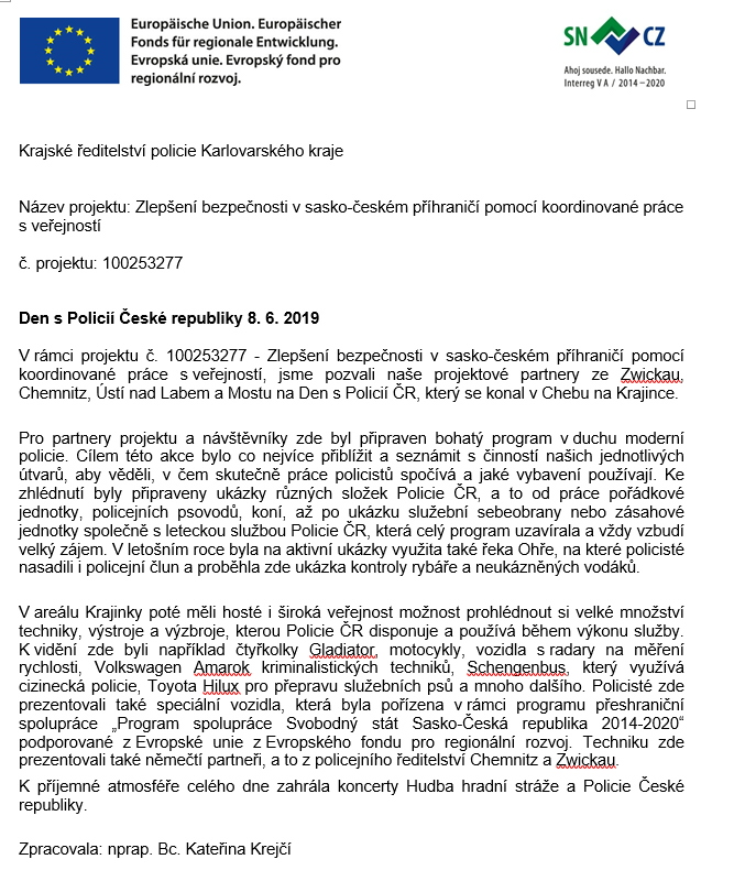 Den s Policií ČR 2019