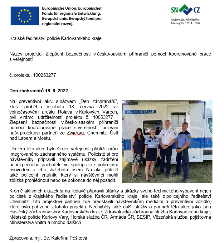 Den záchranářů 2022