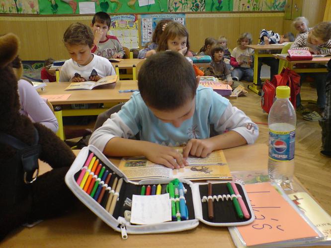 Děti pracují s preventivním programem