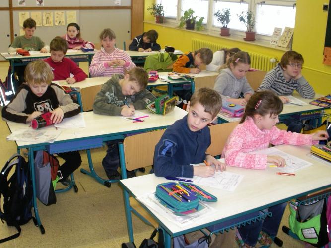 Děti při plnění pracovního listu