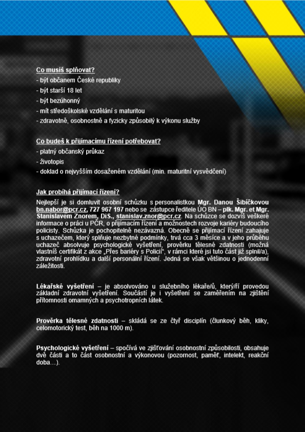 Doplňující informace k náboru