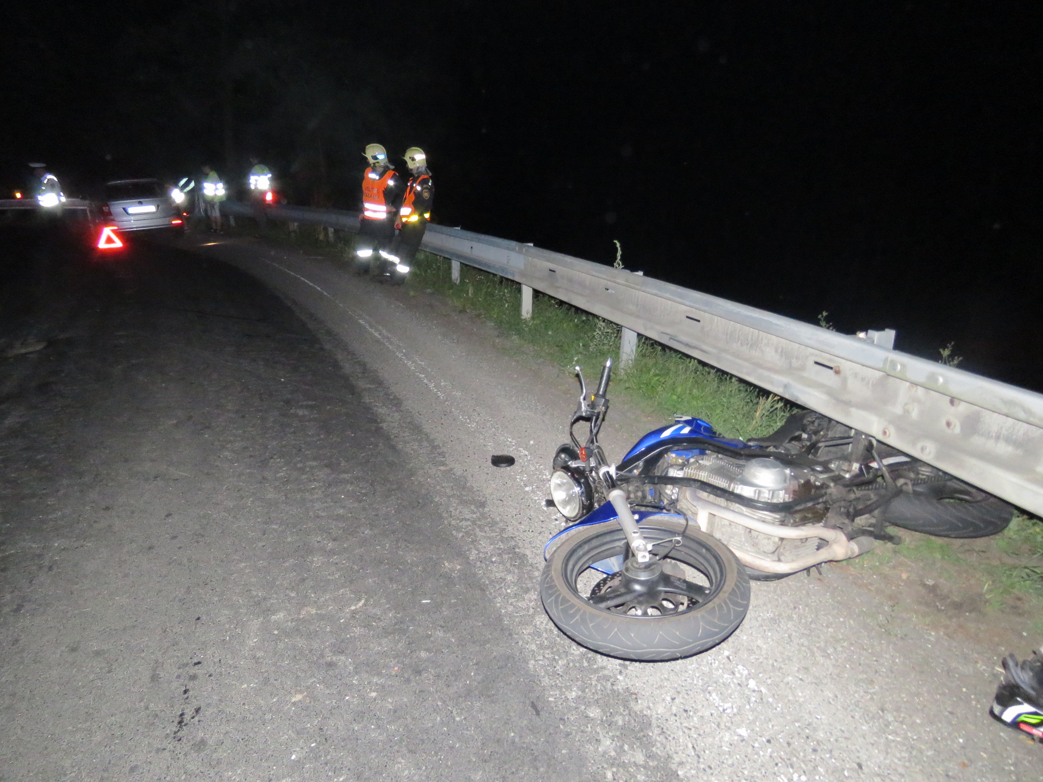 Dopravní nehoda motocyklu a osobního vozidla