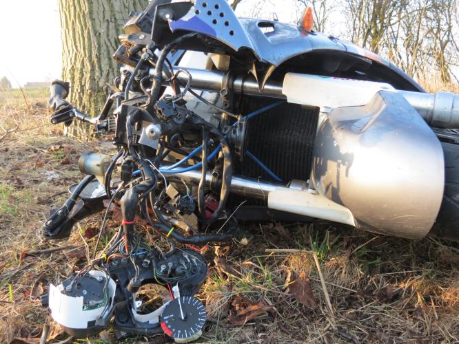 Dopravní nehoda motorkáře u Buštěhradu
