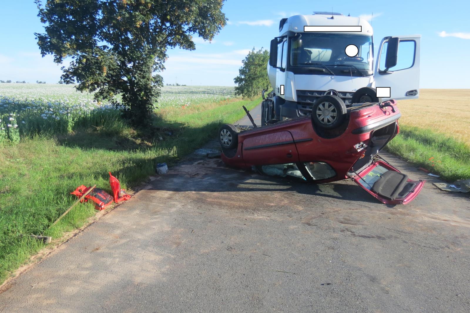 Dopravní nehoda - střet se stromem