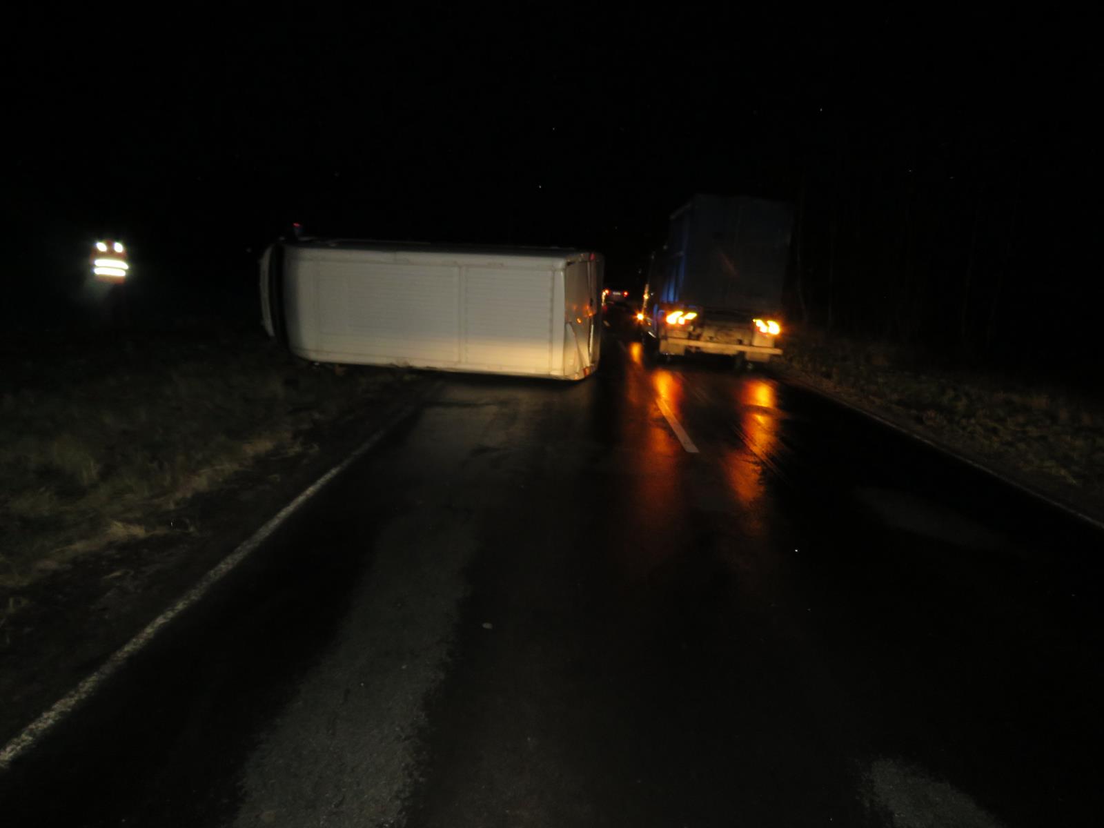 Dopravní nehoda za obcí Důl Libušín