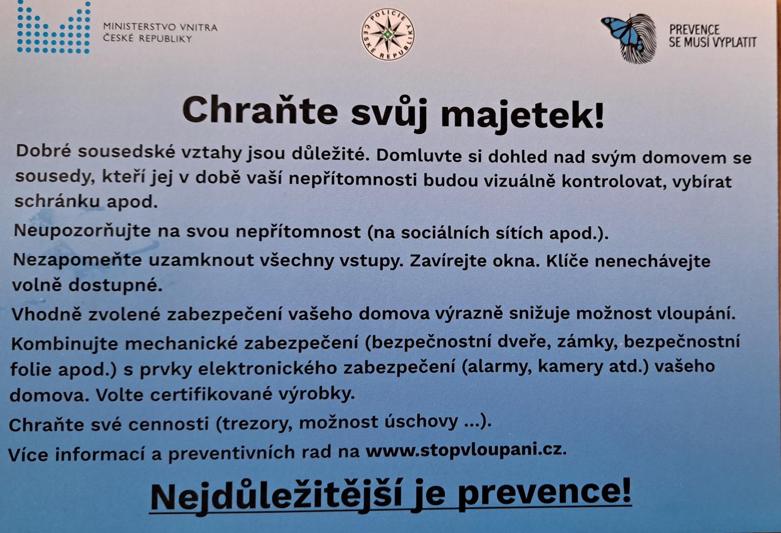 Evropský den proti vloupání