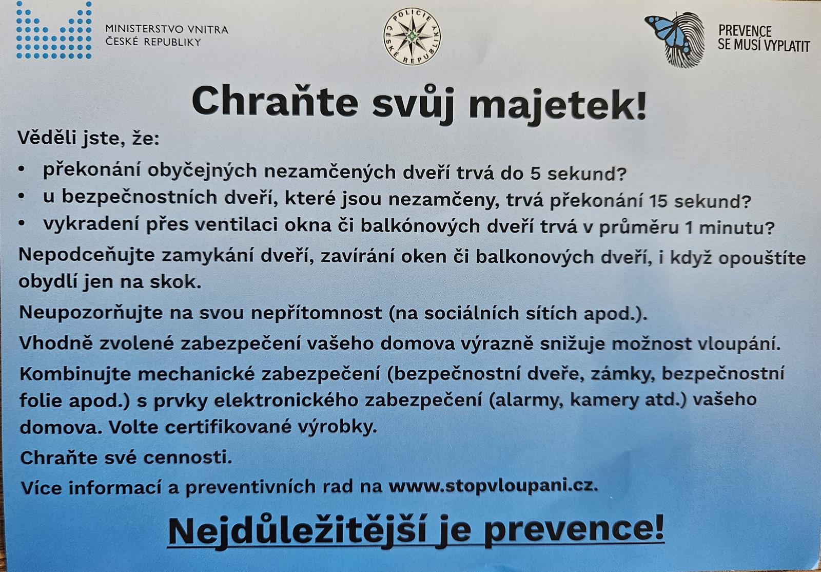Evropský den proti vloupání