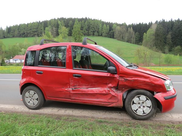 Nabouraný Fiat