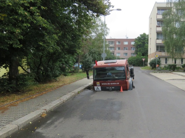 Foto z místa dopravní nehody
