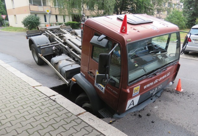 Foto z místa dopravní nehody