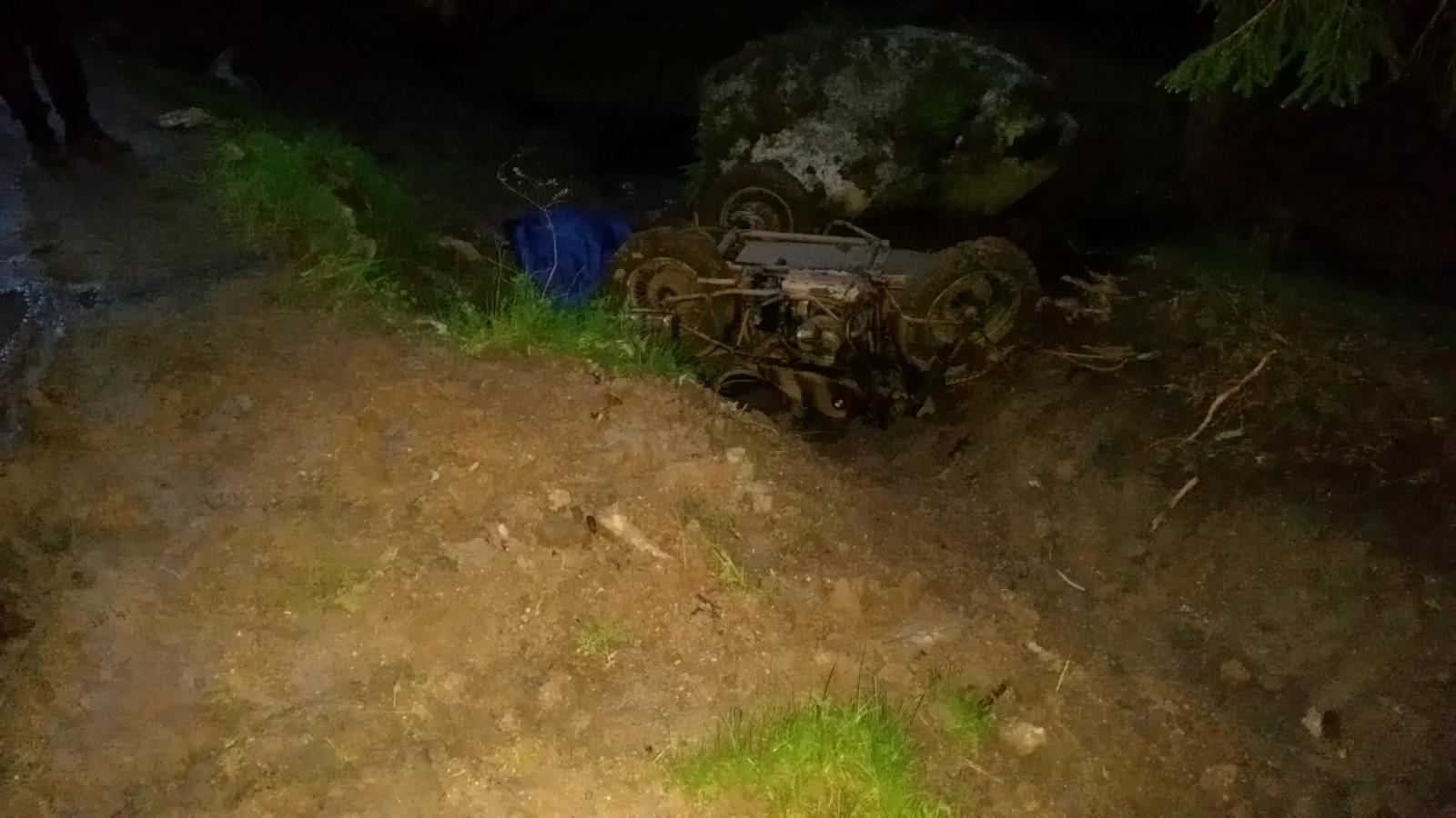 Havárie historické motorky BMW v Leopoldově 4.