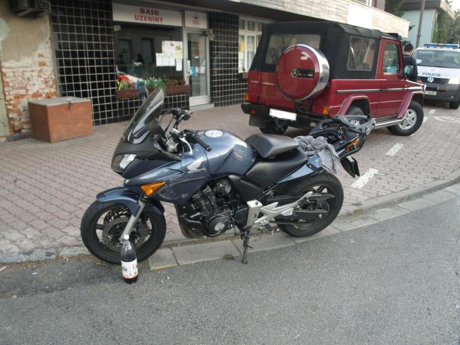 Havarovaný motocykl