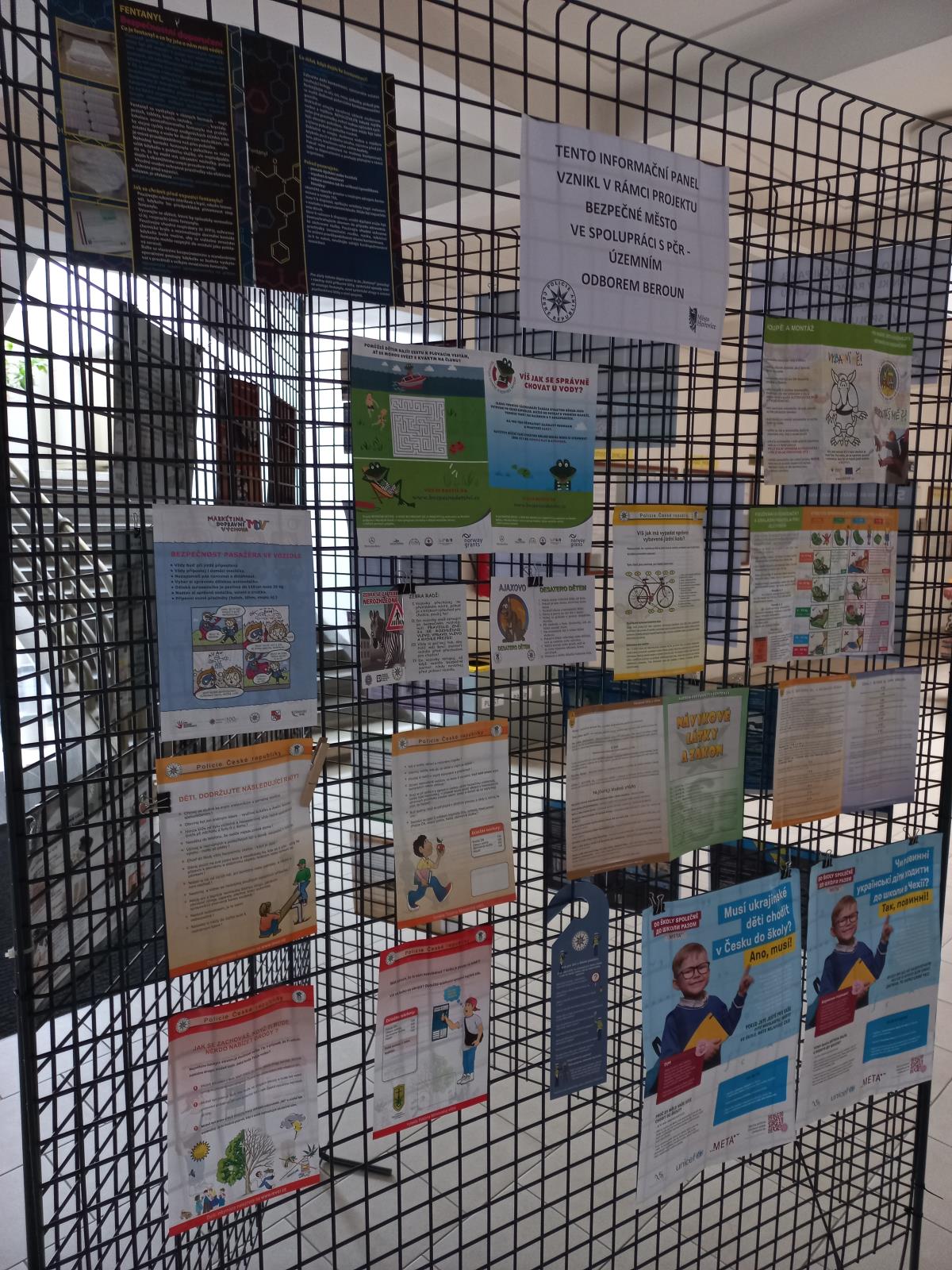 Informační panel v budově MěÚ Hořovice