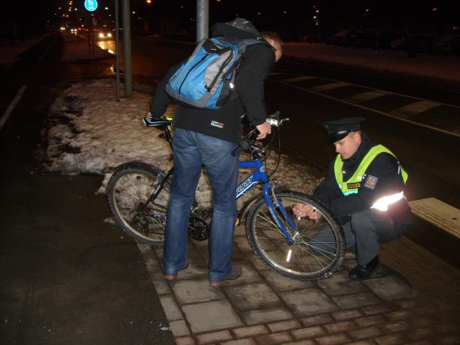 Kontrola cyklisty