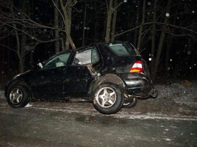 Místo dopravní nehody Chábory