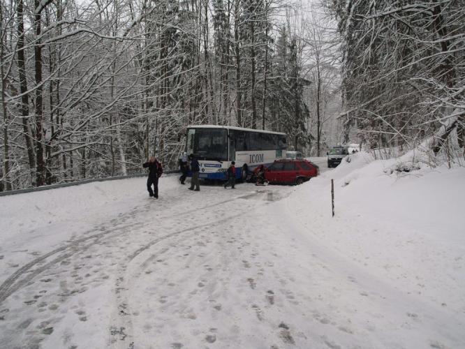 Místo dopravní nehody Pěčín
