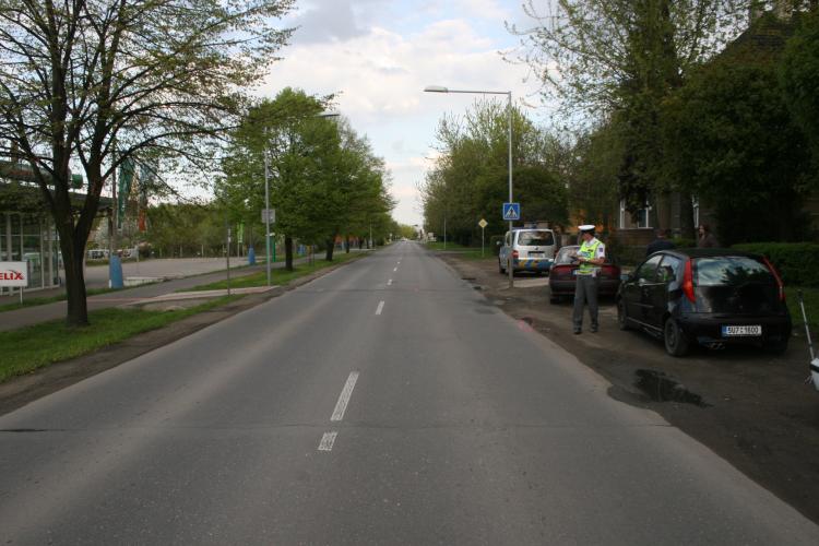 Místo dopravní nehody v Lovosicích