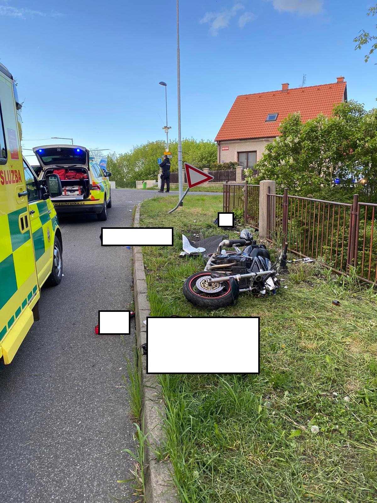 Motocykl po havárii