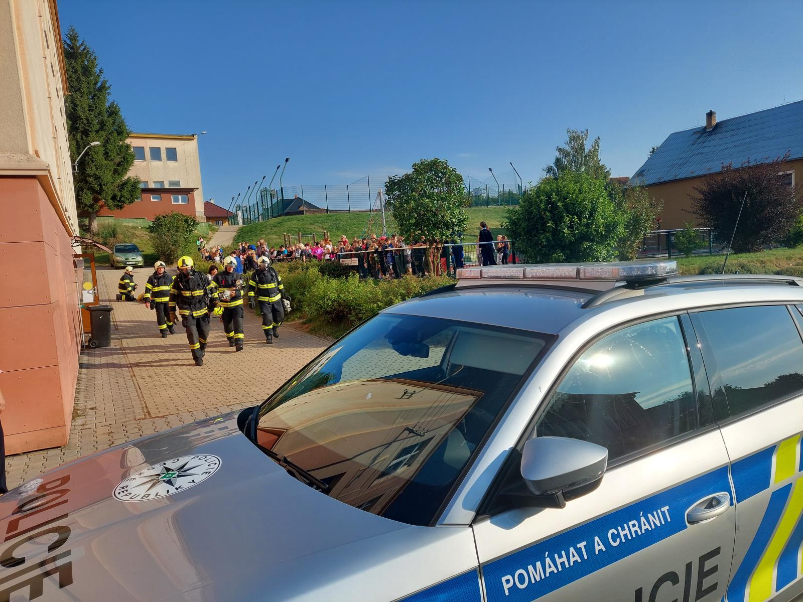 Nácvik evakuace ZŠ Kožlany