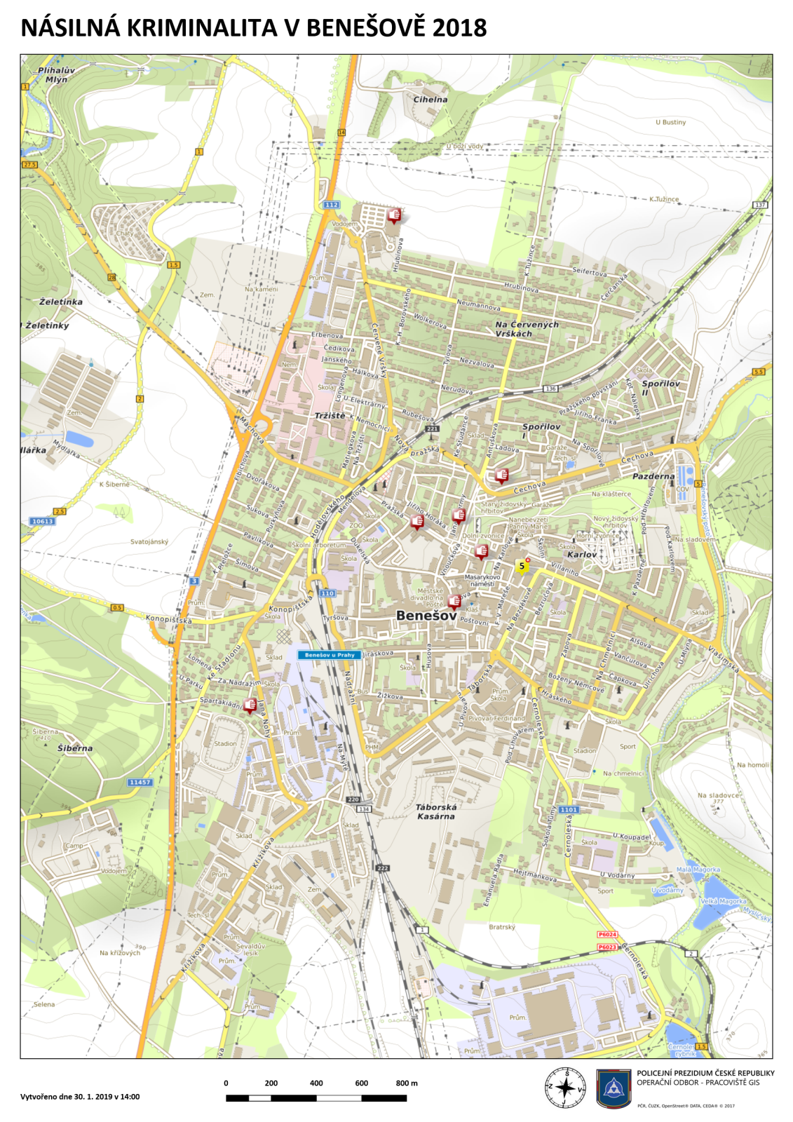 Násilná kriminalita v Benešově