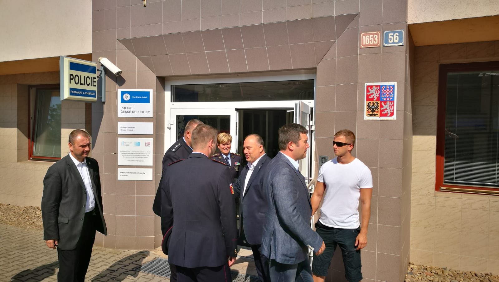 Návštěva ministra v HK 23.8.2018 - obvodní oddělení