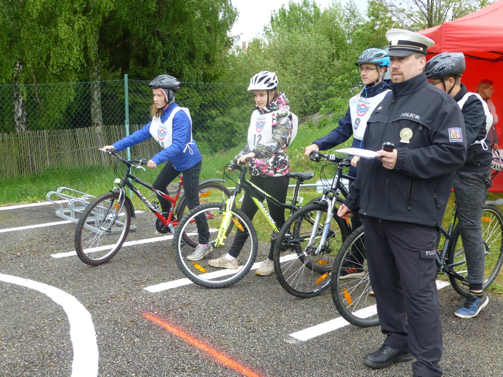 Okresní kolo soutěže " mladých cyklistů" ve Studené