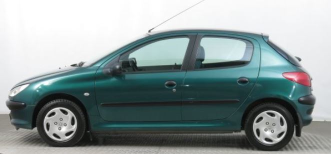 Peugeot 206 zelená barva podobné vozidlo užívané pachatelem.JPG