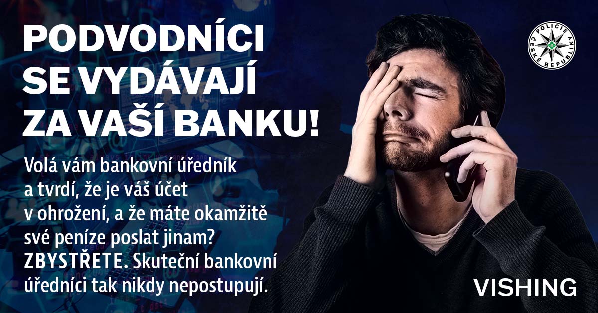 Podvodníci se vydávají za vaši banku