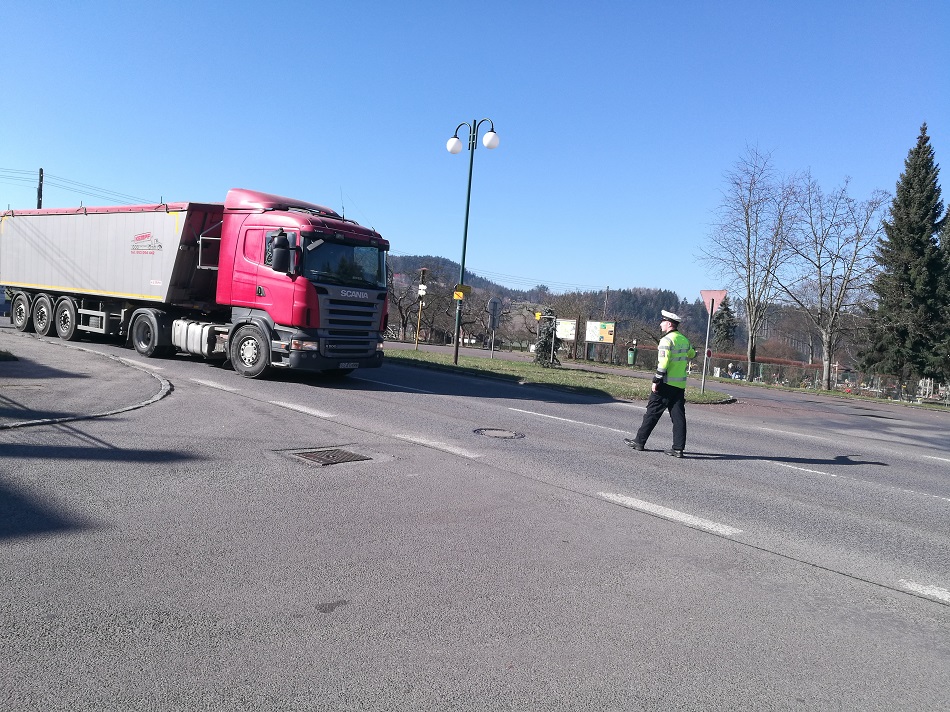 Policejní kontroly na objízdné trase