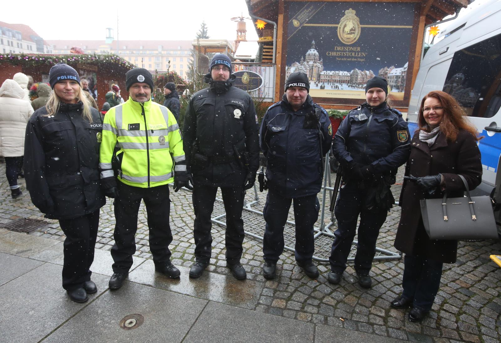 Policisté v Drážďanech