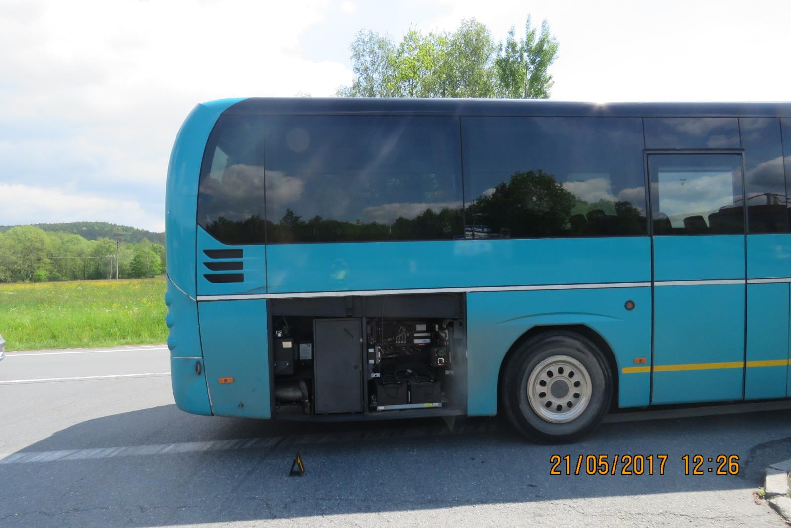 Poškozený autobus