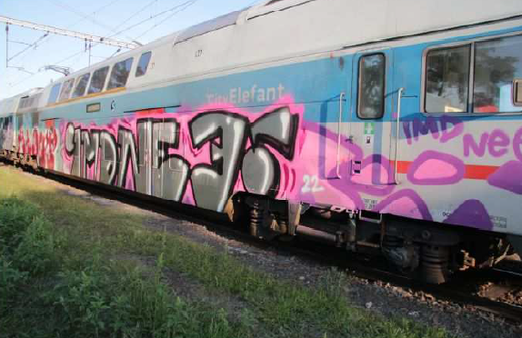 Posprejované vagony