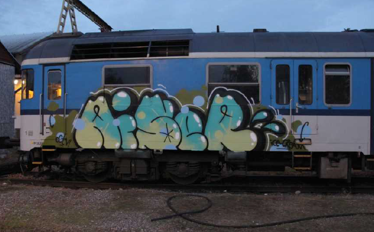 Posprejovaný vlak