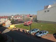 Požár skladu pyrotechnicky