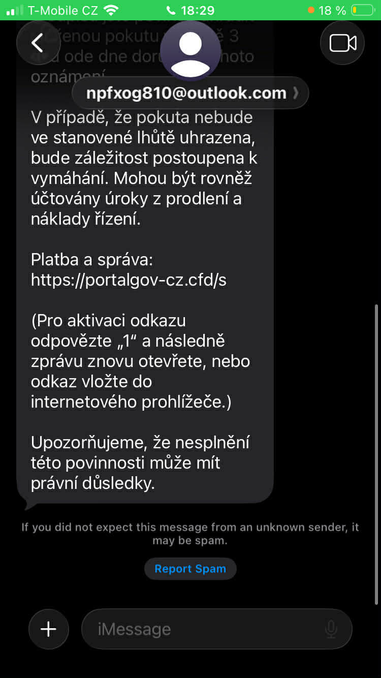 Pozor na podvodné sms!