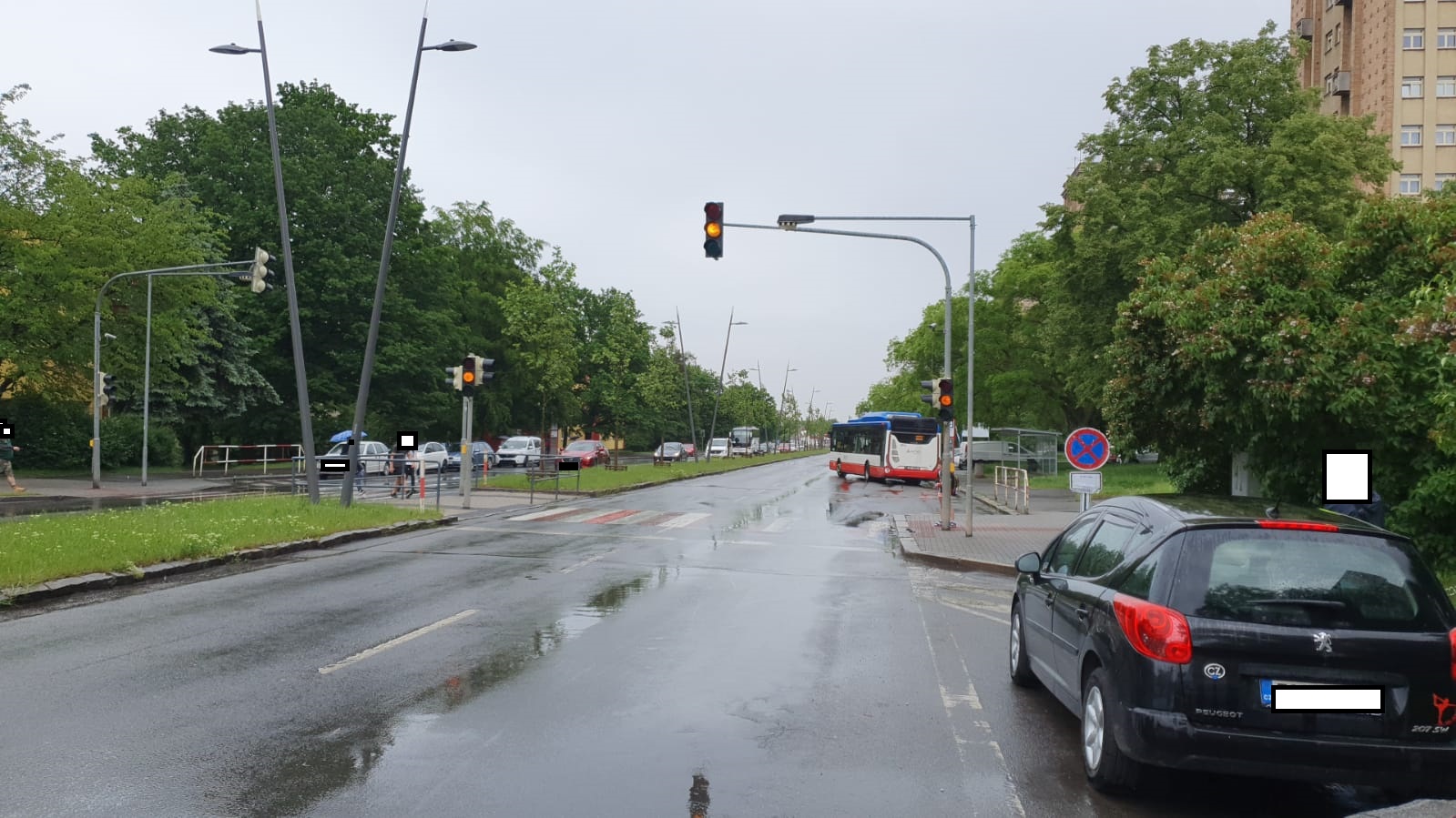 Přechod pro chodce ve Vítězné ulici v Kladně
