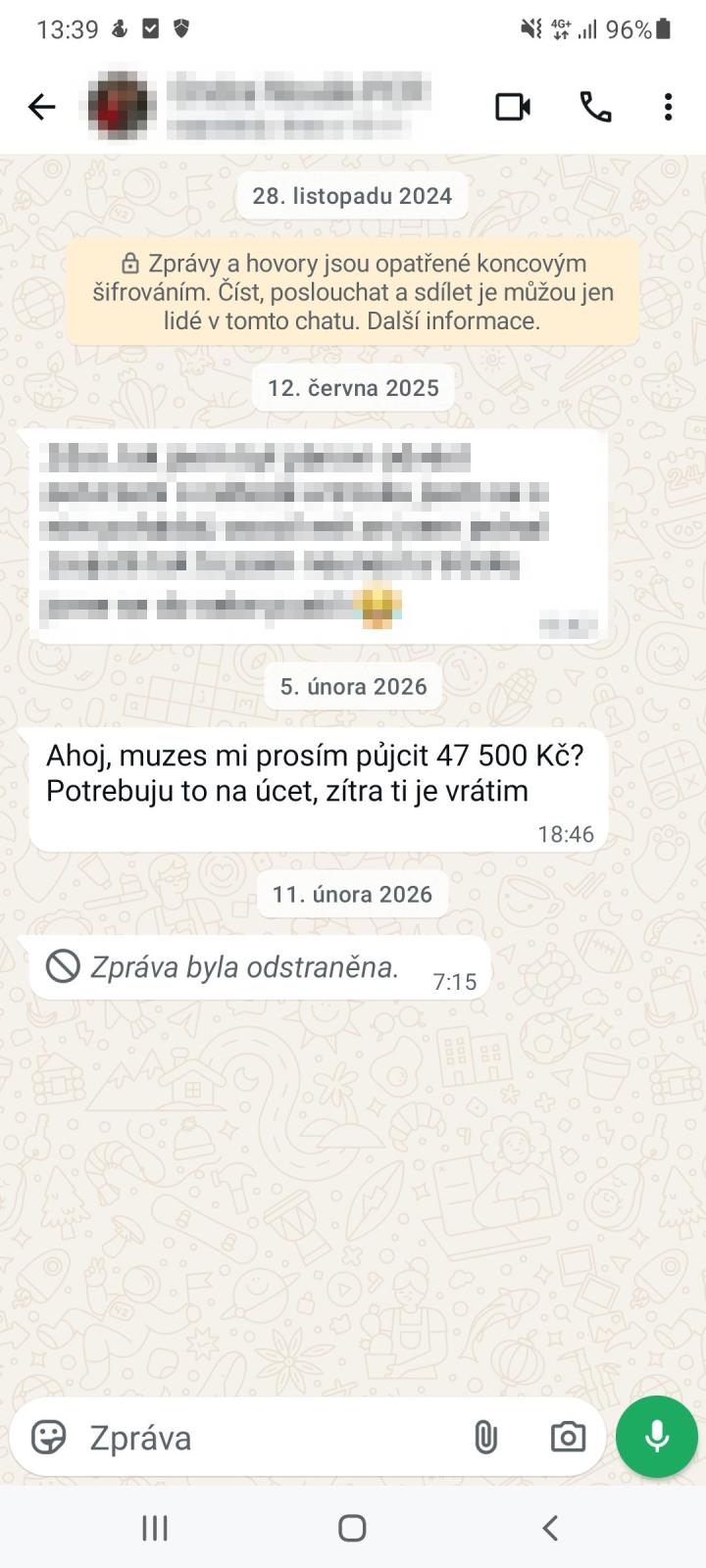 Příklady podvodných zpráv