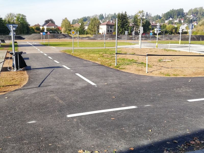 První školní den na novém dopravním hřišti - Náchod 11.10.2021