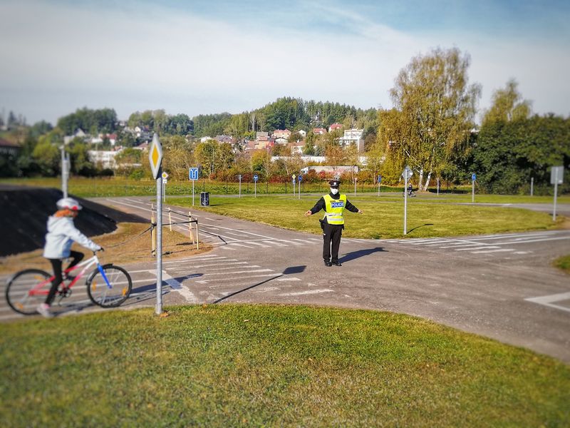 První školní den na novém dopravním hřišti - Náchod 11.10.2021